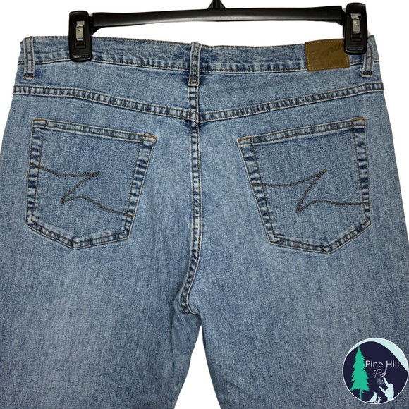 Vintage Y2K Zena Capri Jeans Womens 12 Blue Mid-rise Straight Leg Cuffed EUC - Picture 6 of 12